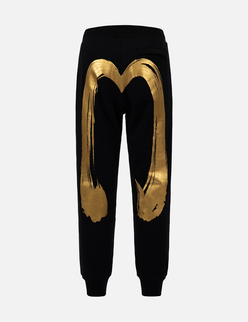 EVISU BRUSHTROKE DAICOCK FOIL-PRINT SWEATPANTS outlook