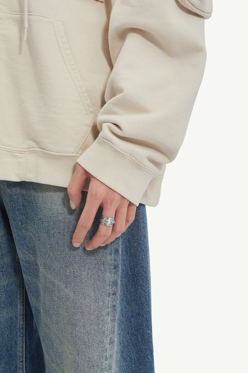 Triple Logo Numeric Signature Ring 4