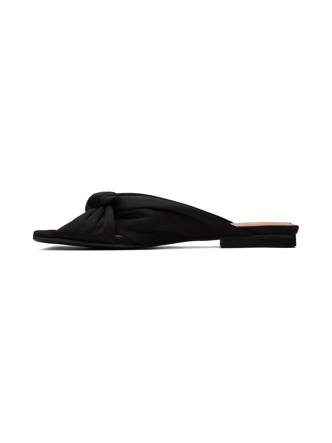 Black Soft Knot Mules - 3