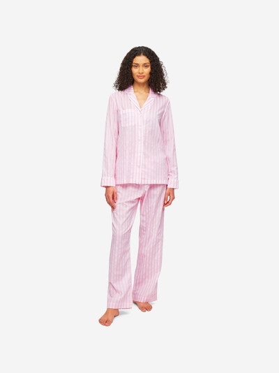 Derek Rose Women's Pyjamas Capri 20 Cotton Pink outlook