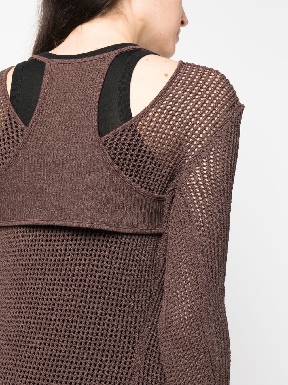 cut-out-effect cardi-coat - 5