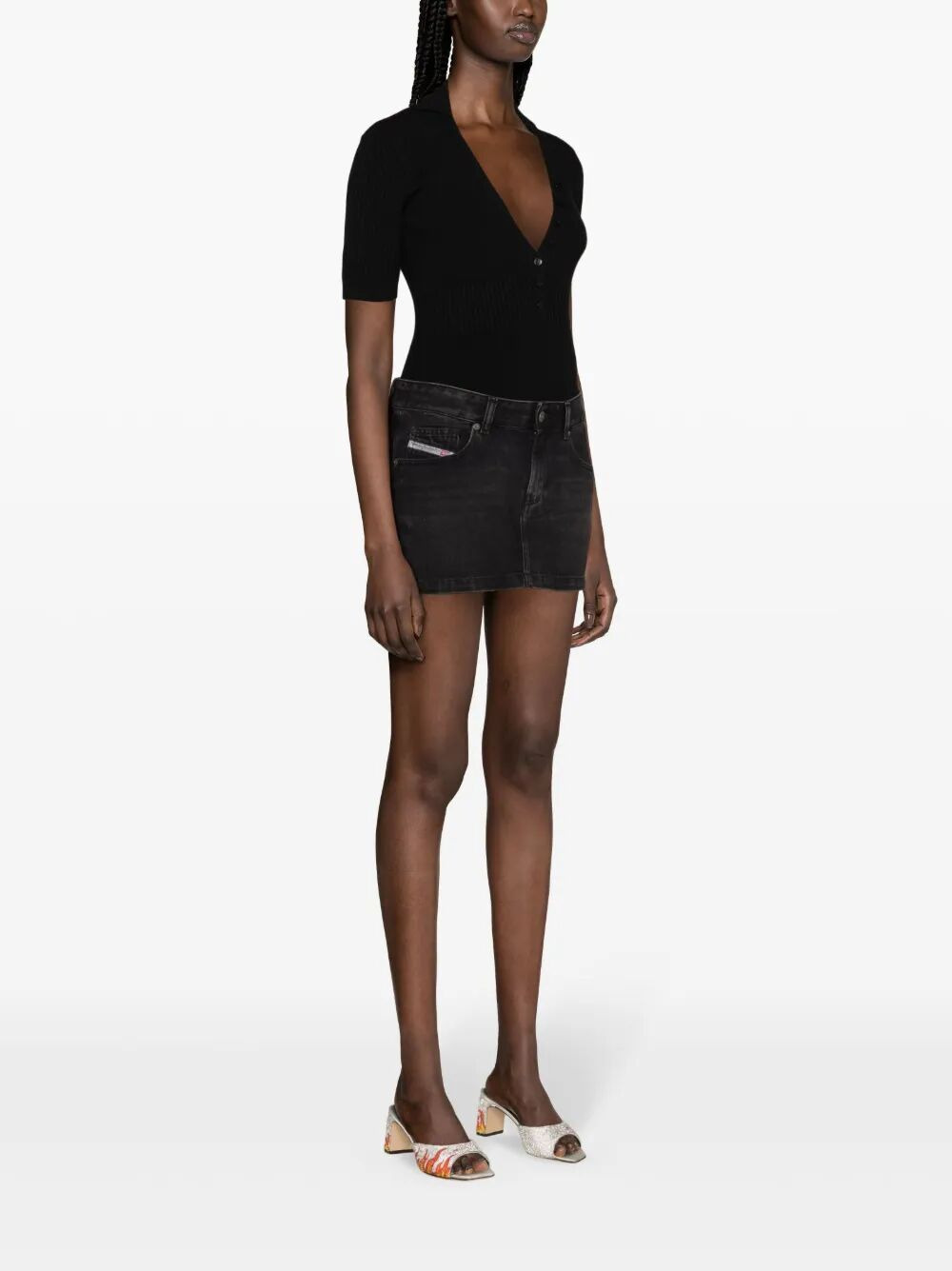 Diesel Women "Ron" Mini Denim Skirt - 5
