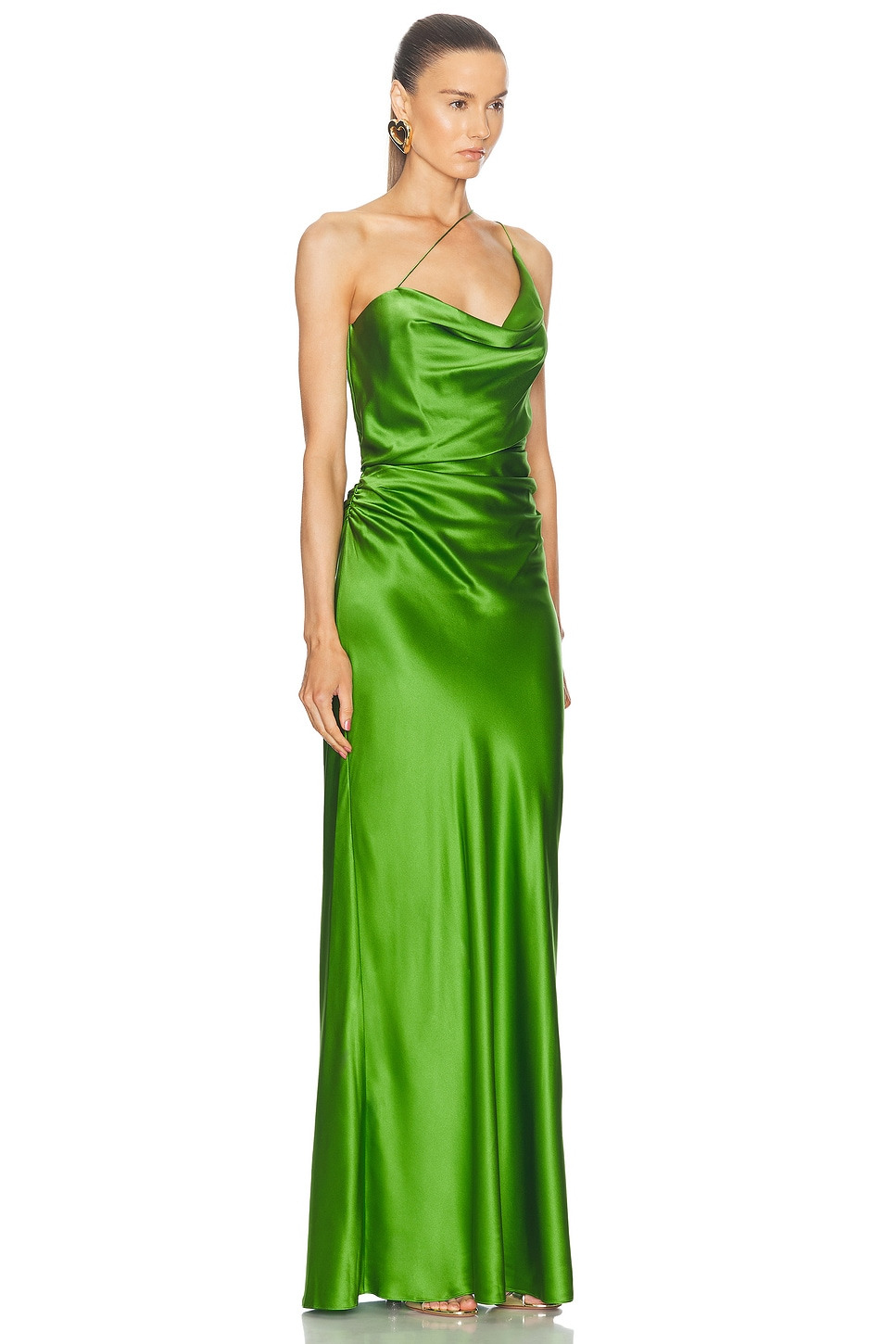 One Shoulder Cowl Gown - 2