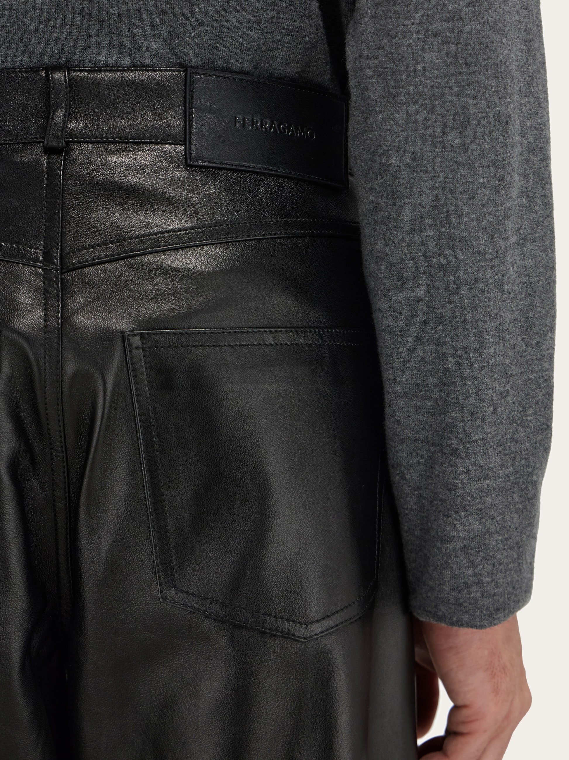 Five pocket nappa trousers - 6