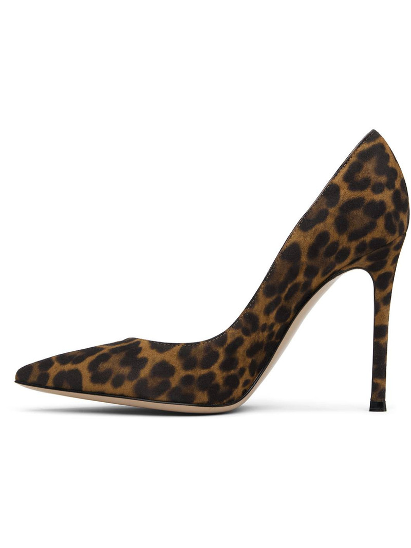 Gianvito Rossi Beige & Brown Gianvito 105 Heels outlook