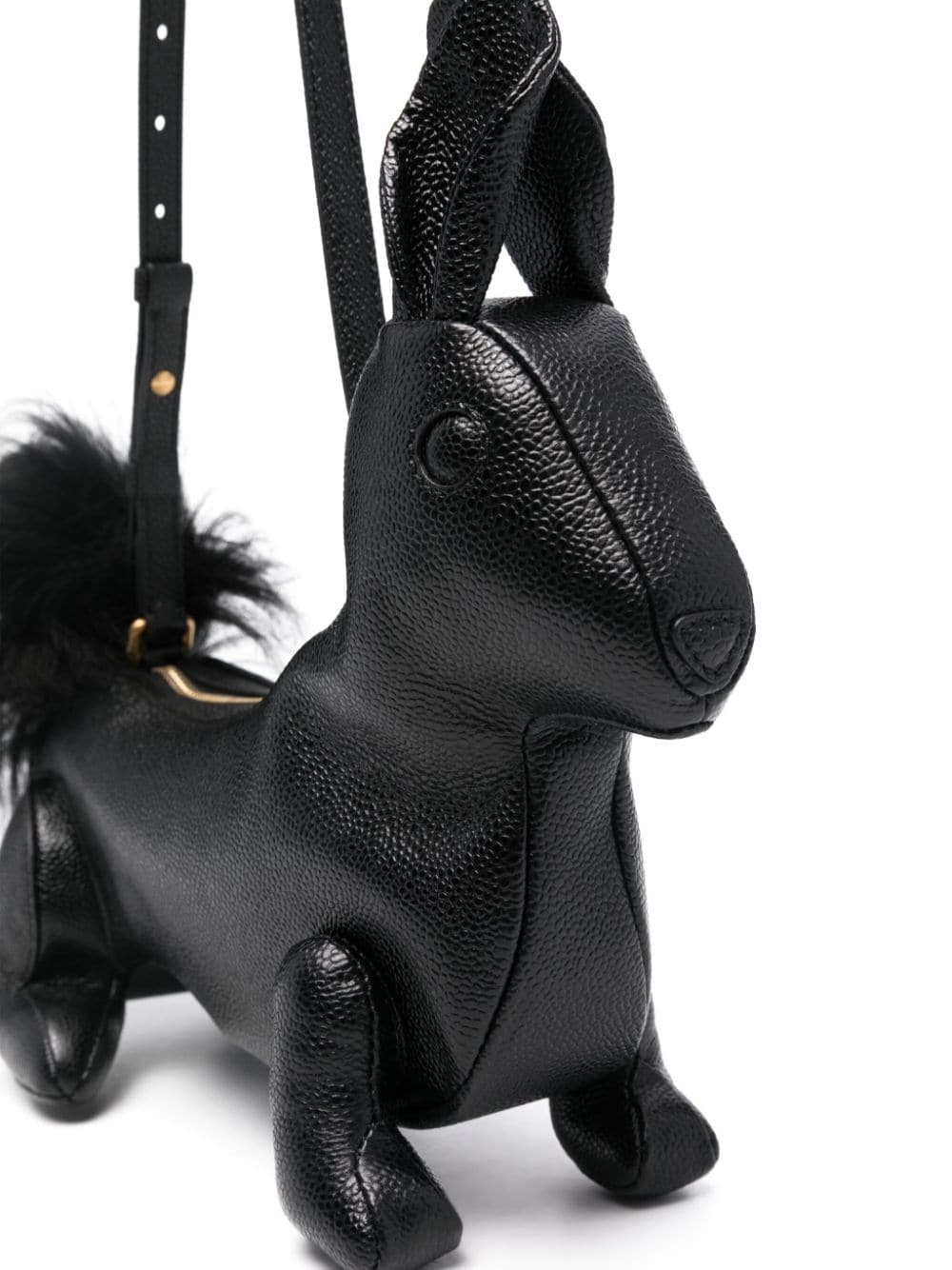 squirrel-motif leather shoulder bag - 4