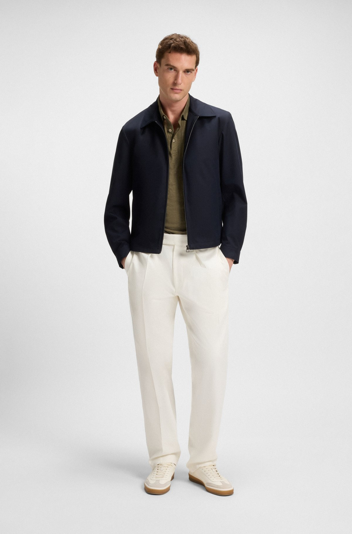 BECKHAM X BOSS POLO SHIRT IN LINEN - 4