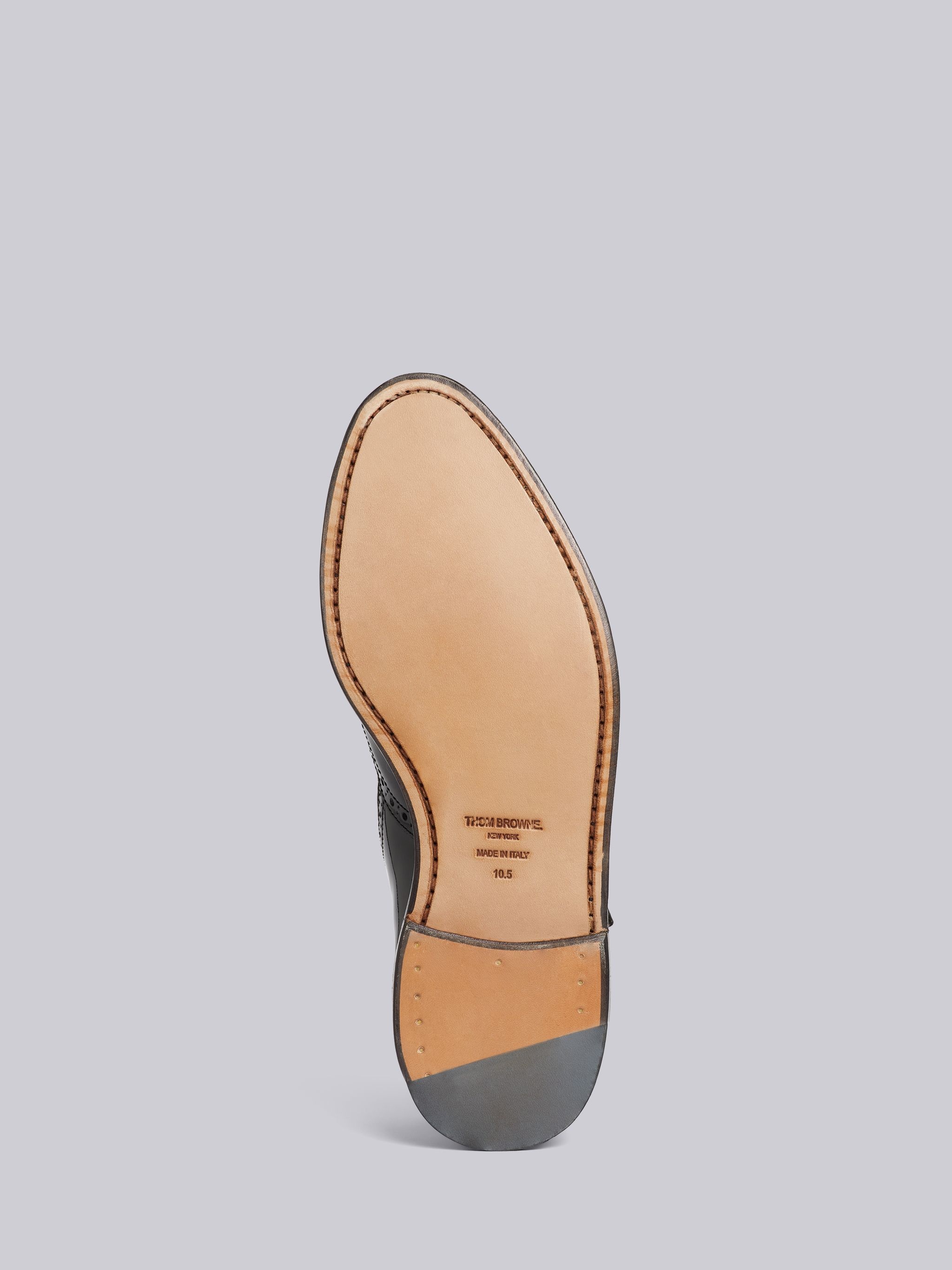 Multicolor Pebble Grain Leather Leather Sole Classic Longwing Spectator Brogue - 5