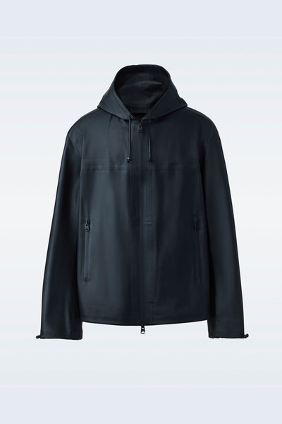 MACKAGE DAVIDE Leather raincoat with dual hoods outlook