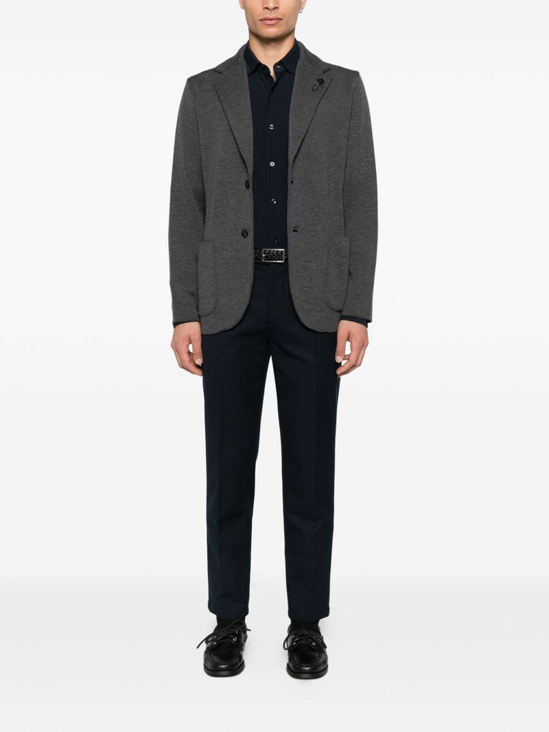 LARDINI single-breasted knitted blazer outlook