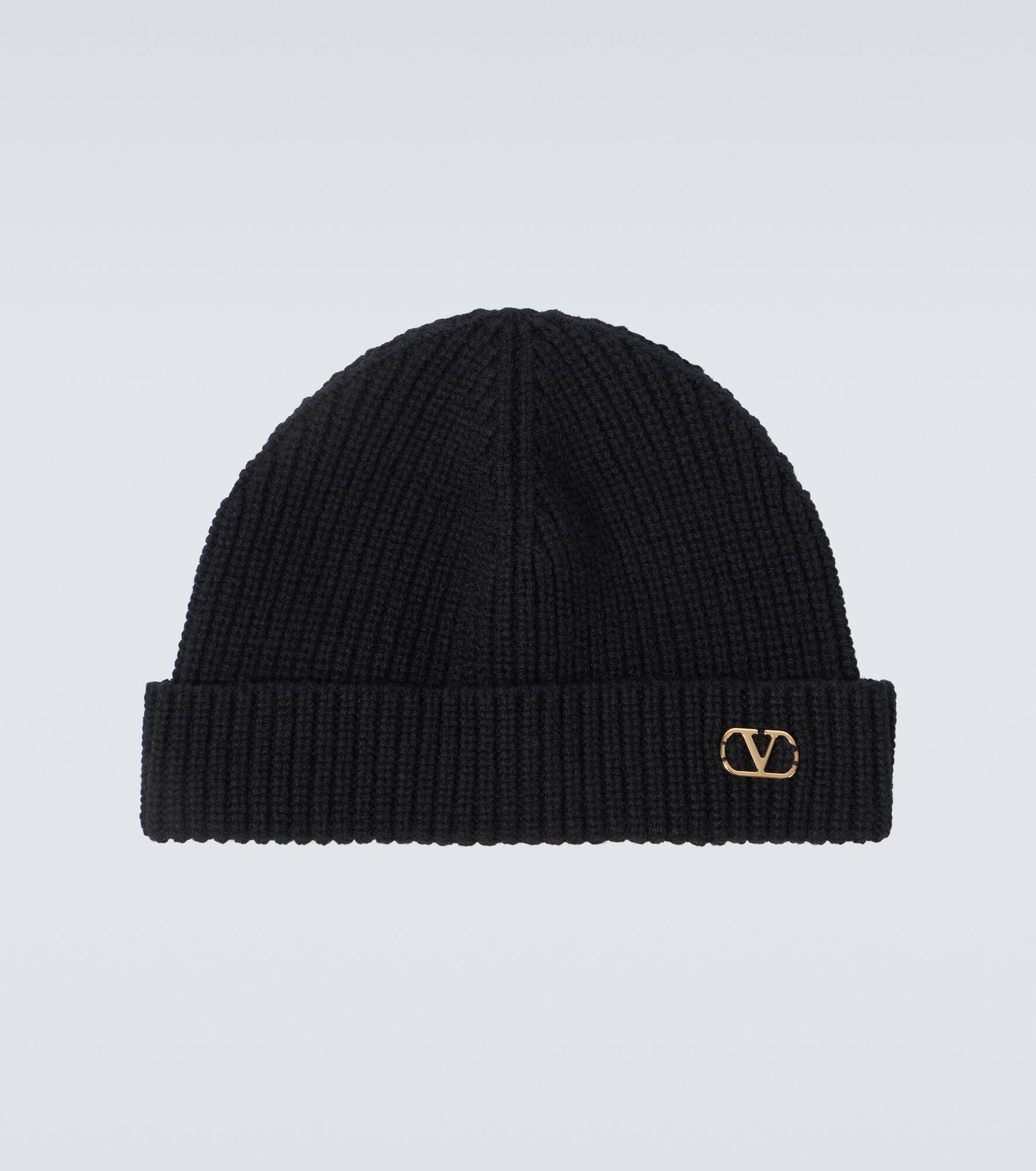 VLogo Signature cashmere beanie - 1