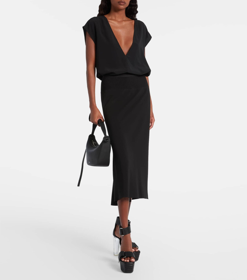 Rick Owens Charmeuse midi skirt outlook