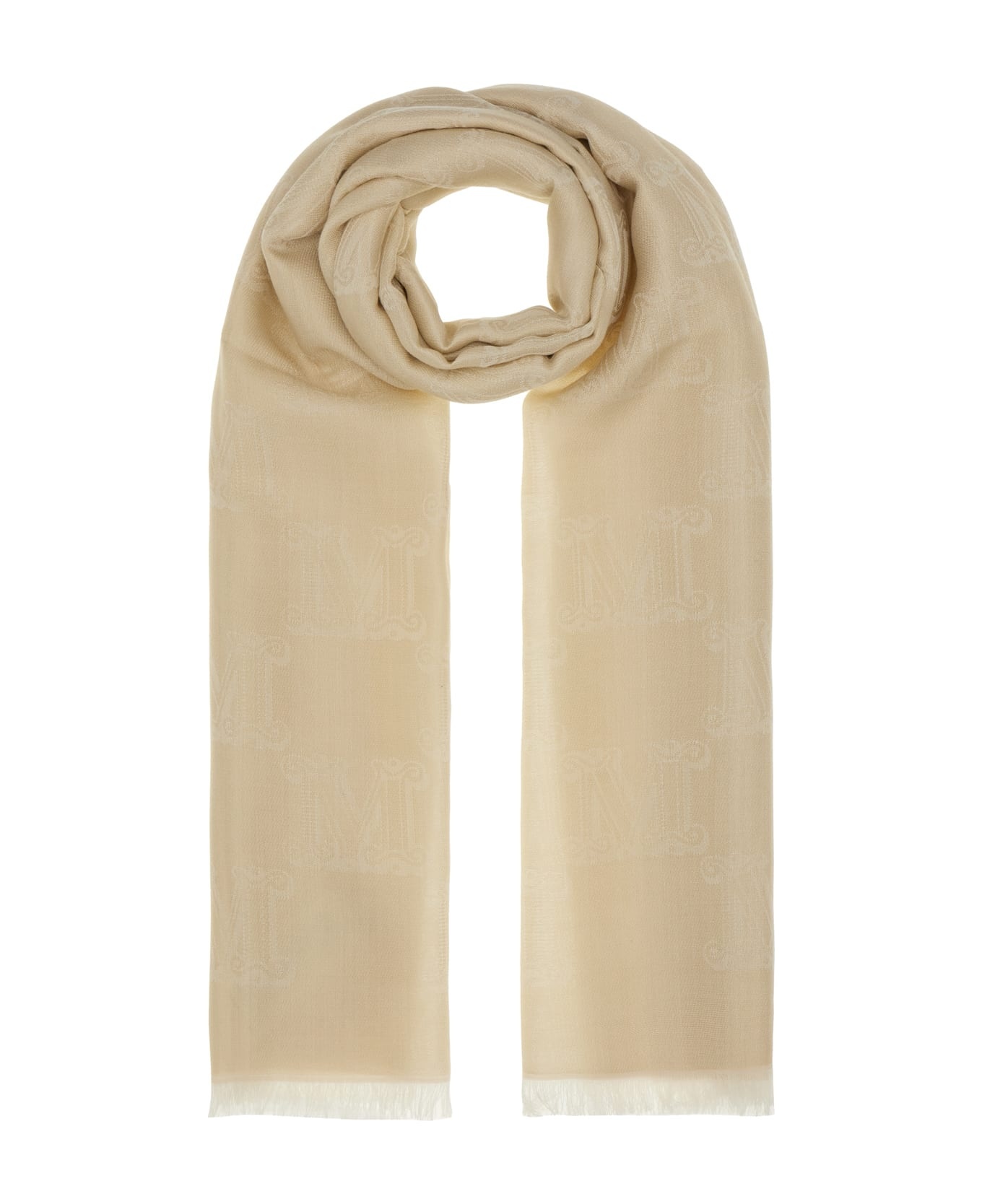 Sand Wool Blend Scarf - 1