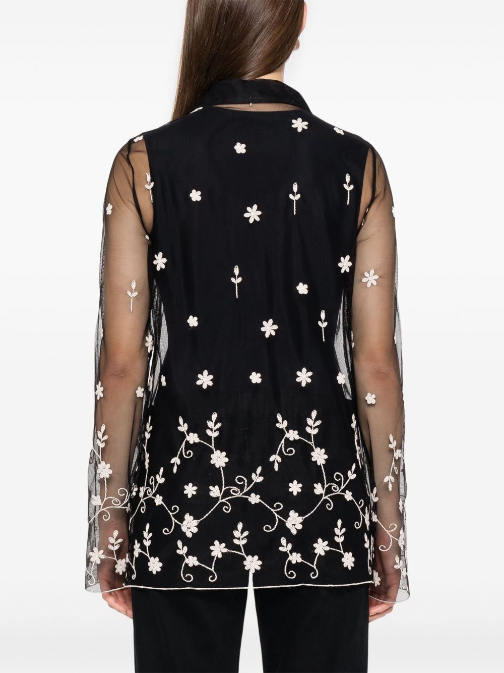 floral-embroidered shirt - 4