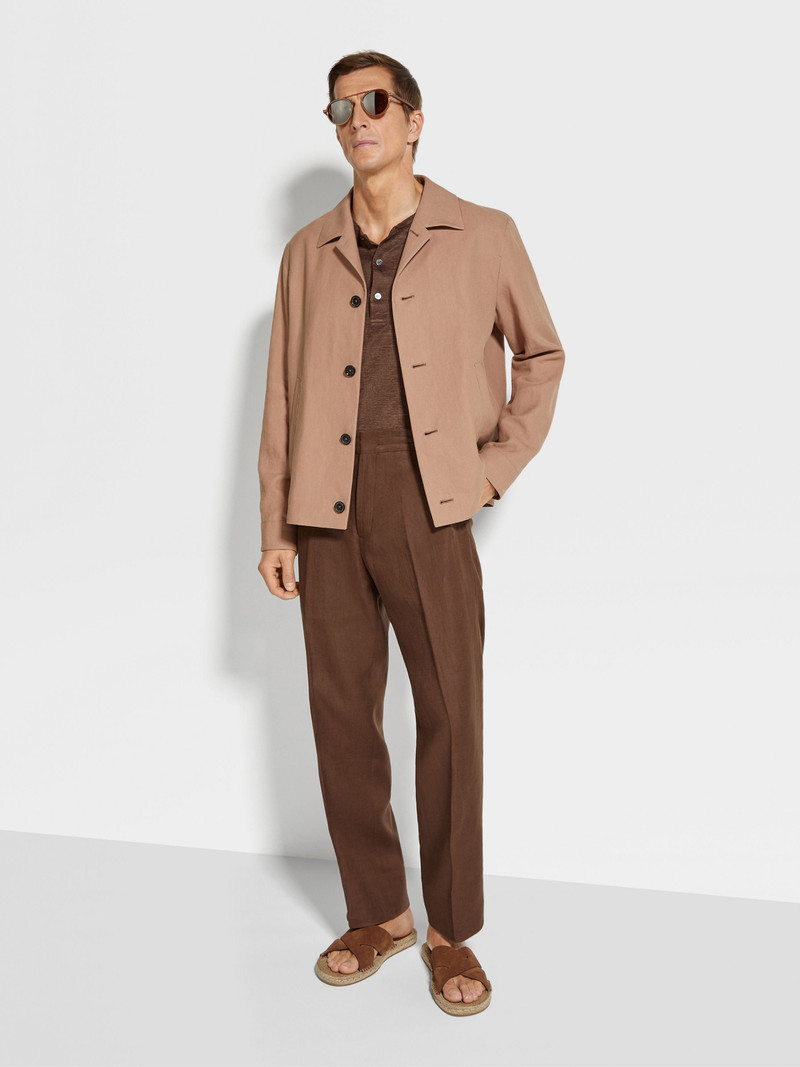 BROWN OASI LINO PANTS 3