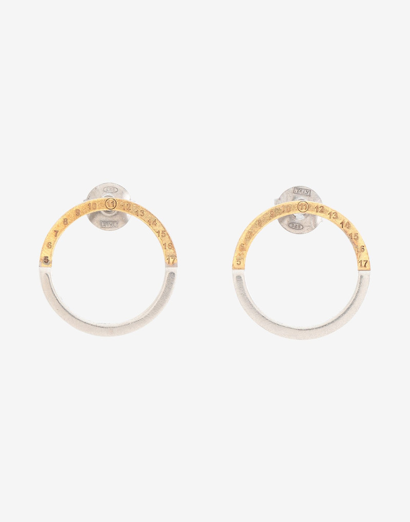 Numbers silver earrings 1