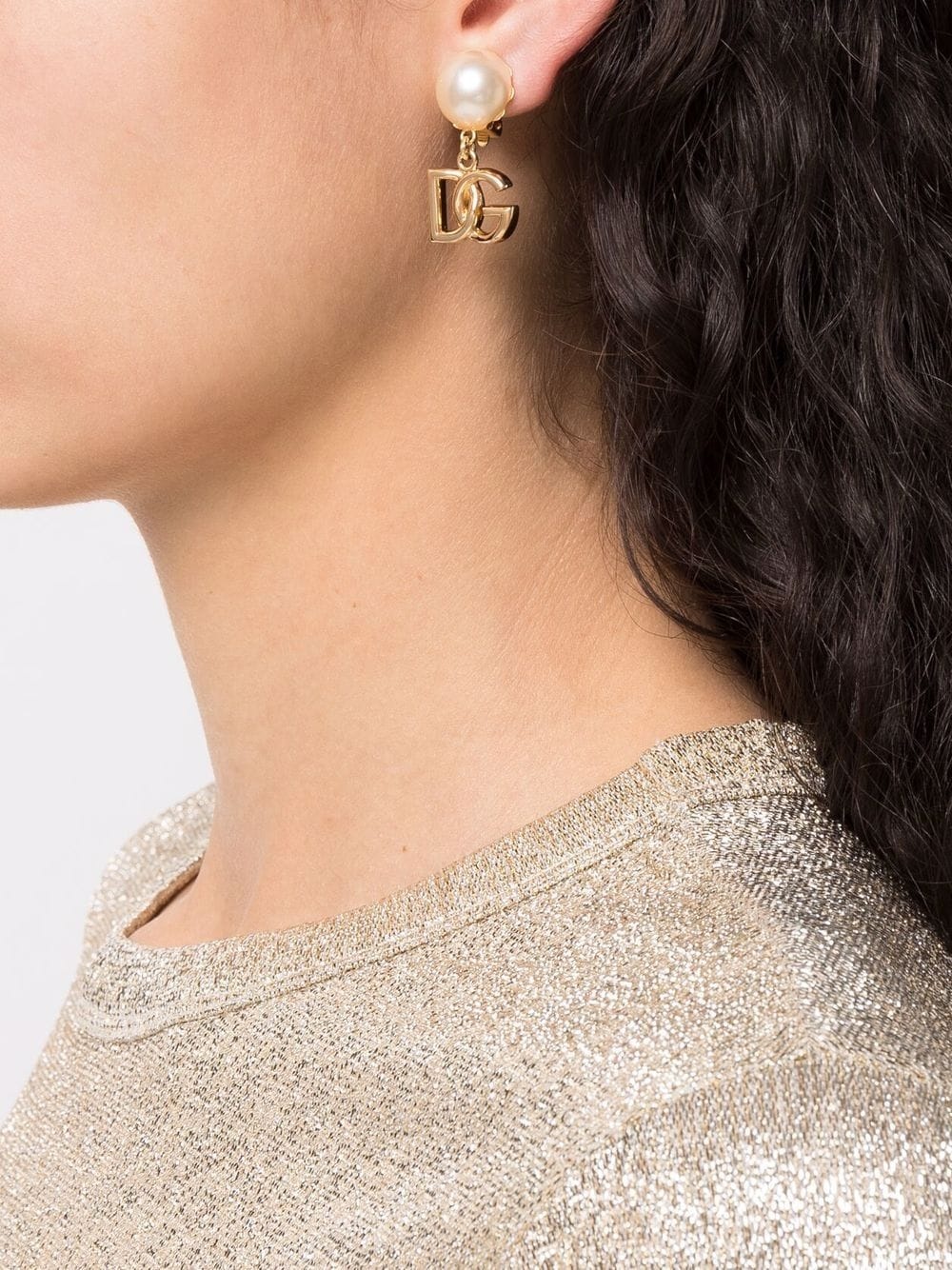 DG-logo drop earrings - 2