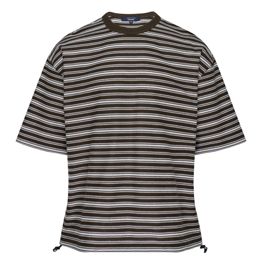 Horizontal Stripe Cotton T-Shirt - 1