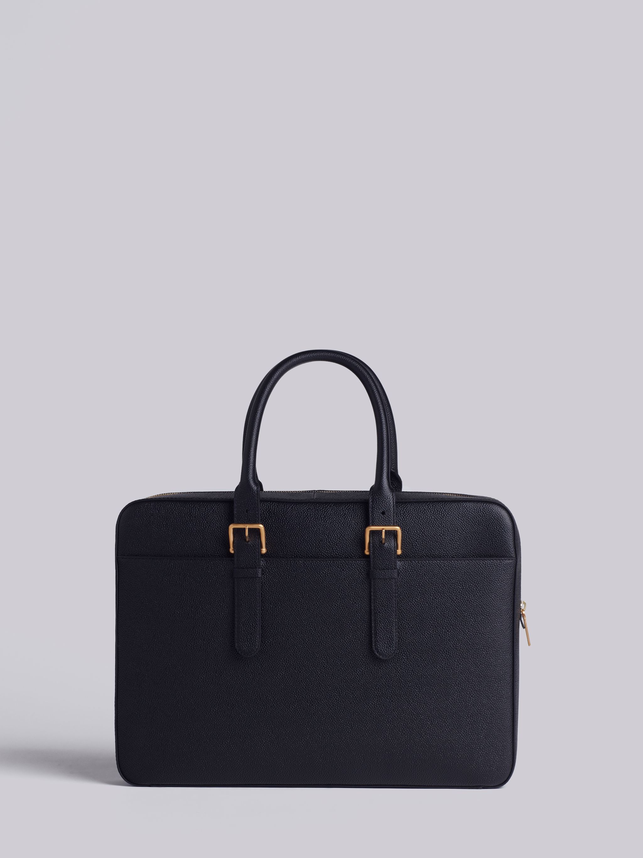 Business Bag in Black Pebble Grain - 3