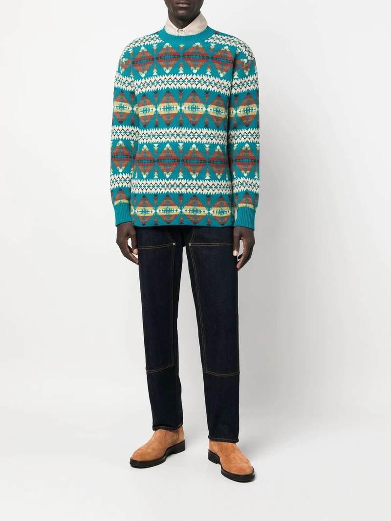 Junya Watanabe MAN intarsia-knit wool jumper outlook