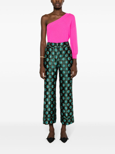 La DoubleJ Hendrix graphic-print cropped trousers outlook