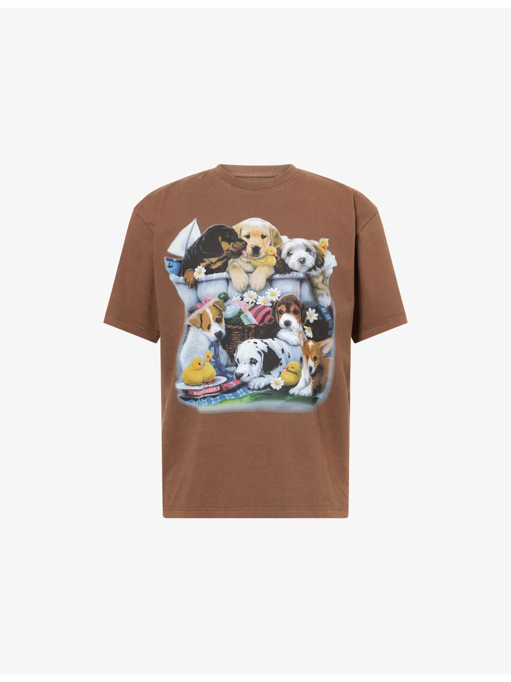 Babies Puppies Print Cotton T-Shirt - 1