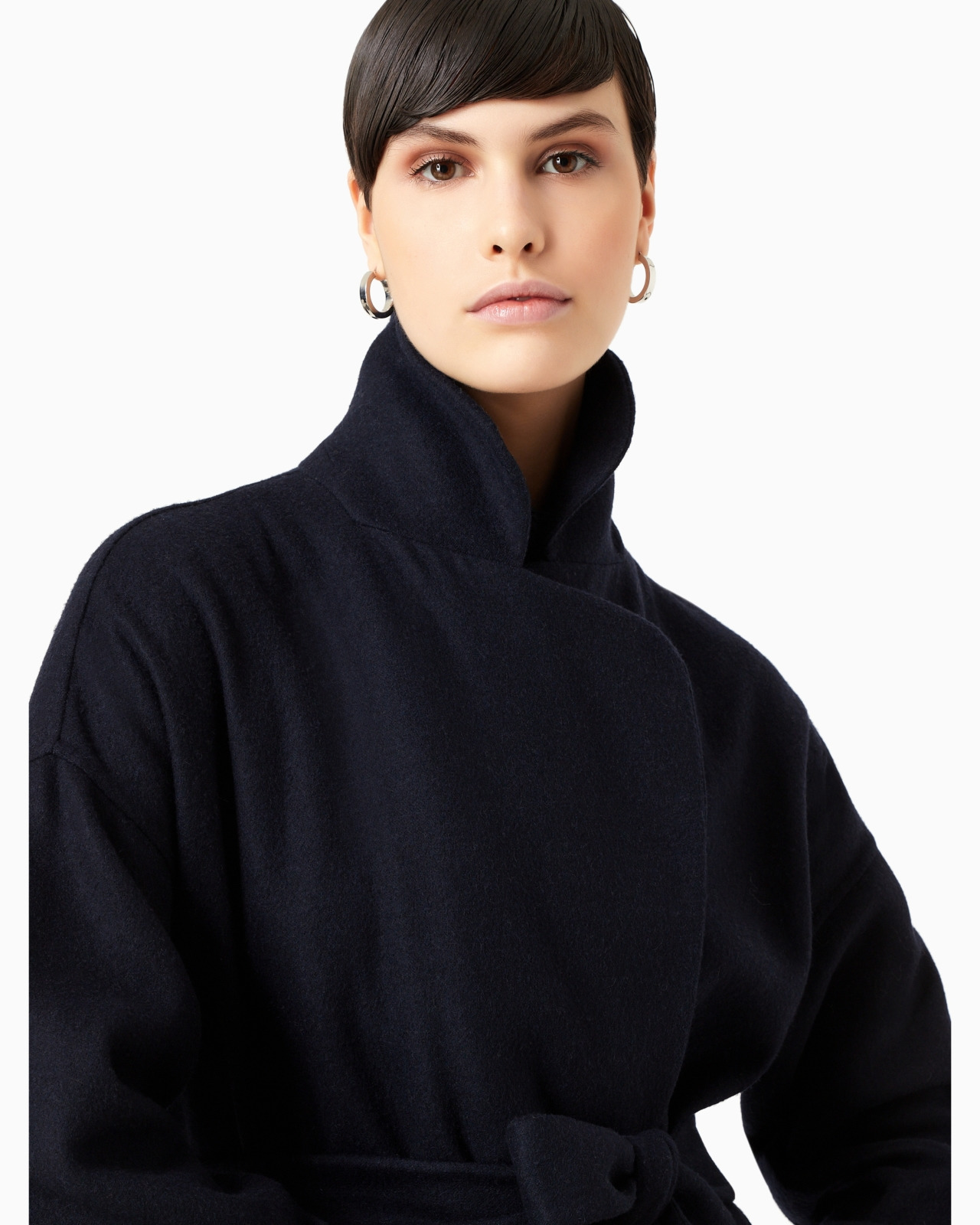 Two-toned, double-faced cashmere long coat - 6