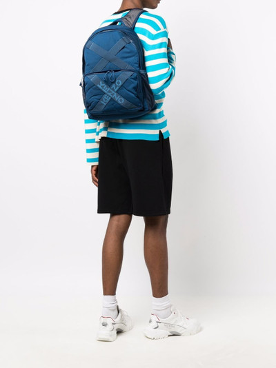 KENZO taped-logo zipped backpack outlook