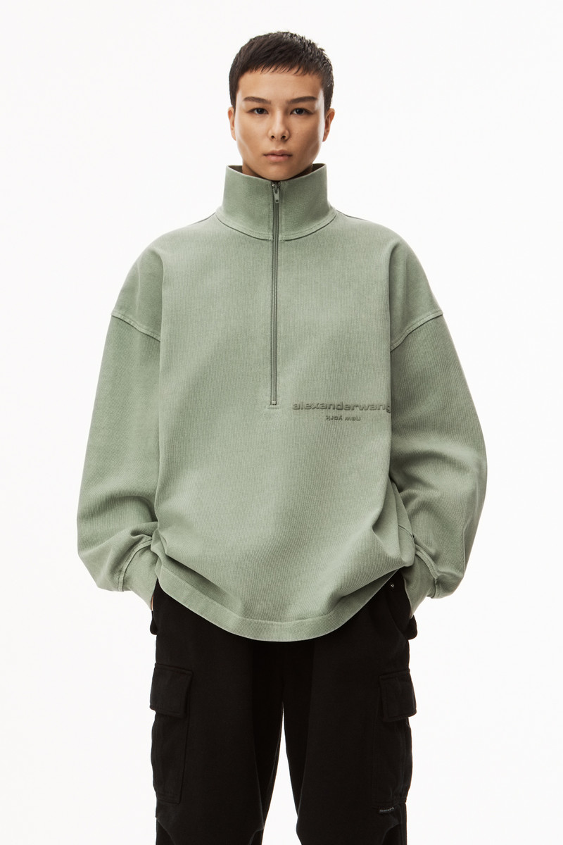 HALF ZIP SWEATSHIRT IN JAPANESE JERSEY 2