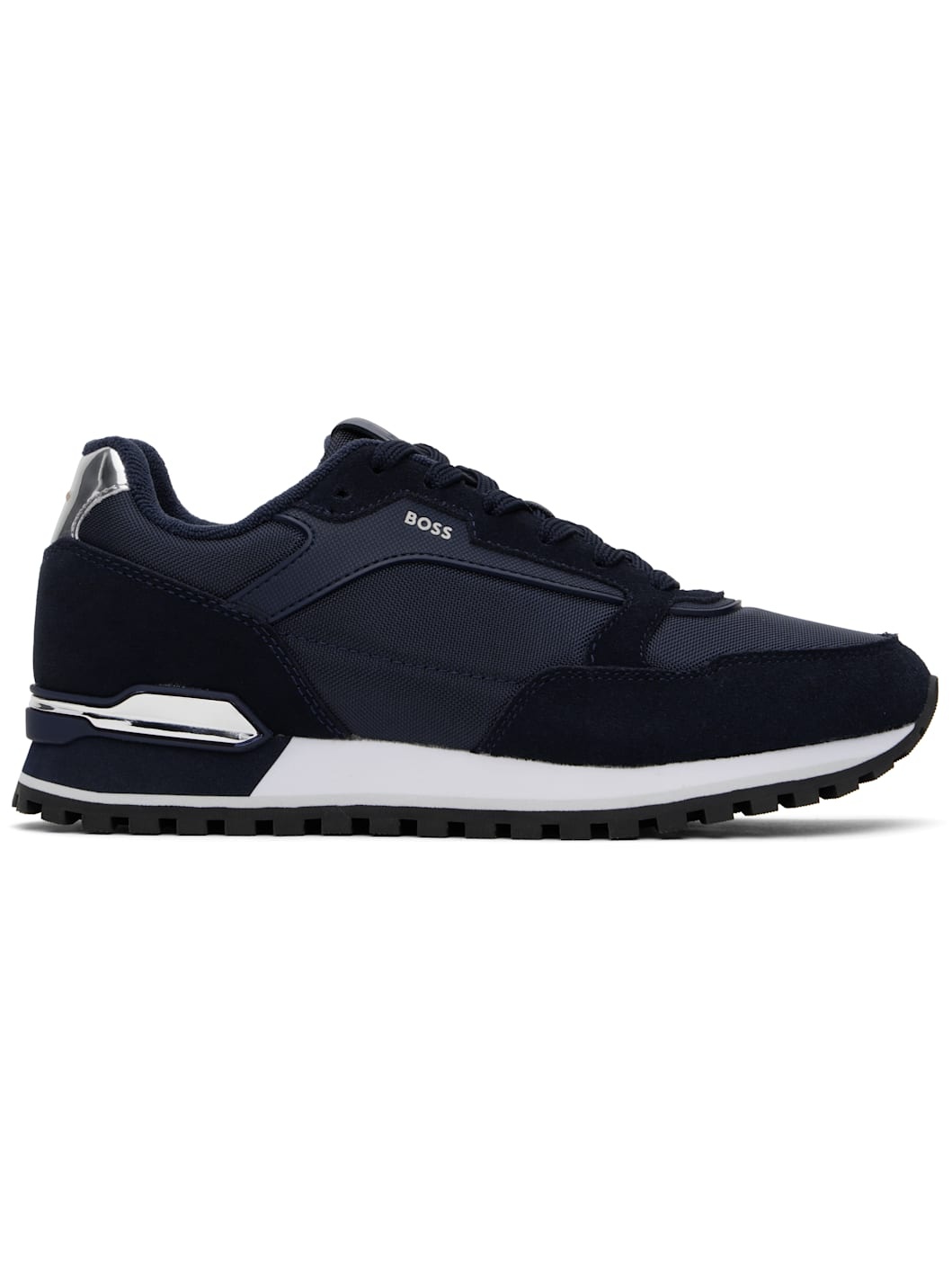 Navy Paneled Sneakers - 1