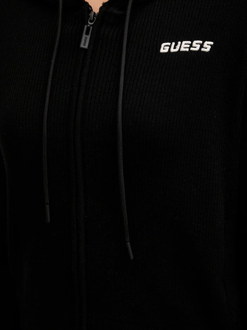 logo-embroidered zip-up hoodie 5