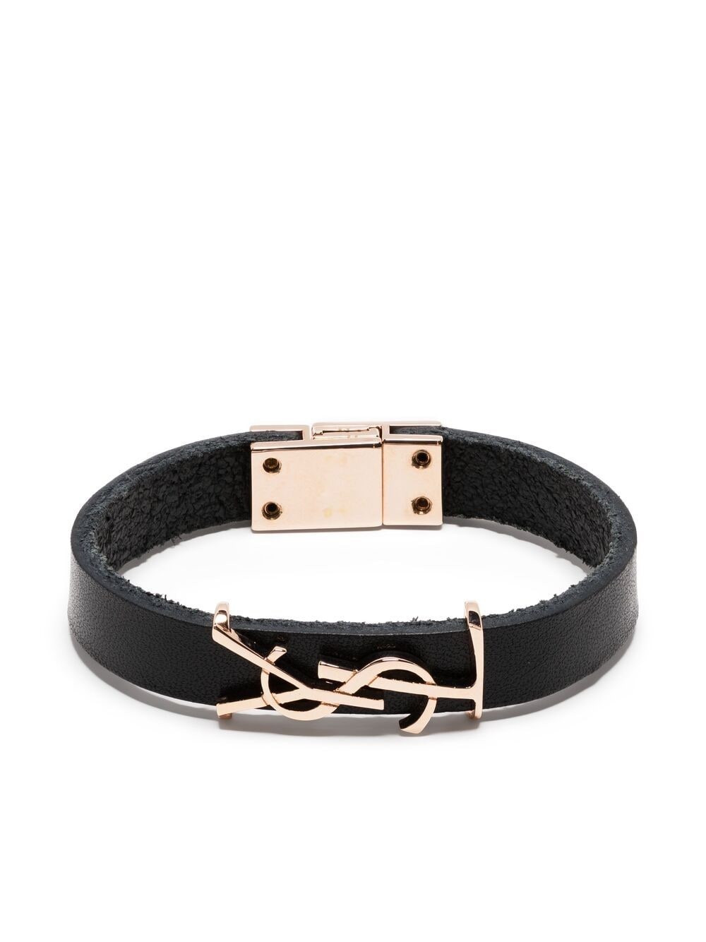 YSL logo leather bracelet - 1