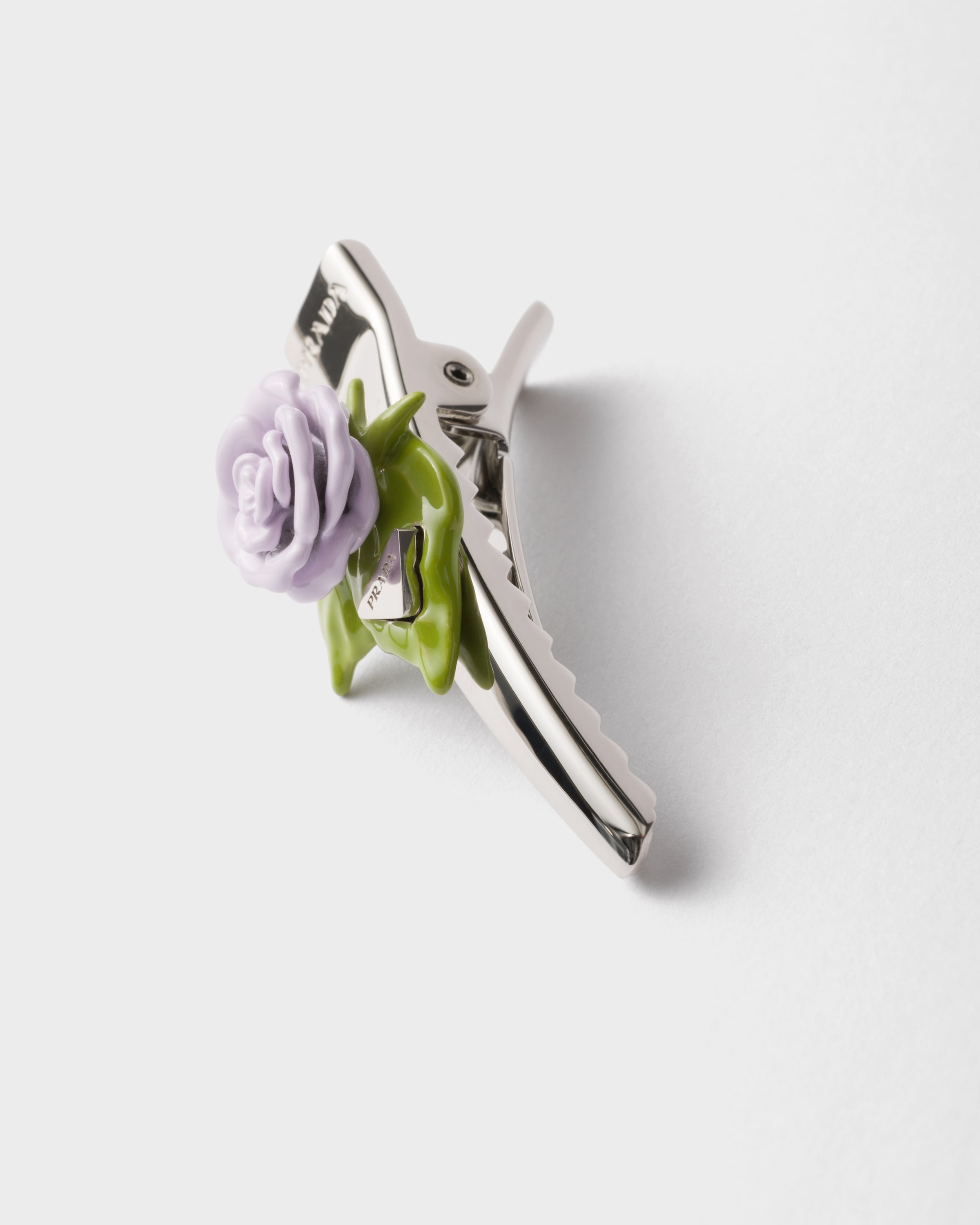 Enamelled metal hair clip - 2
