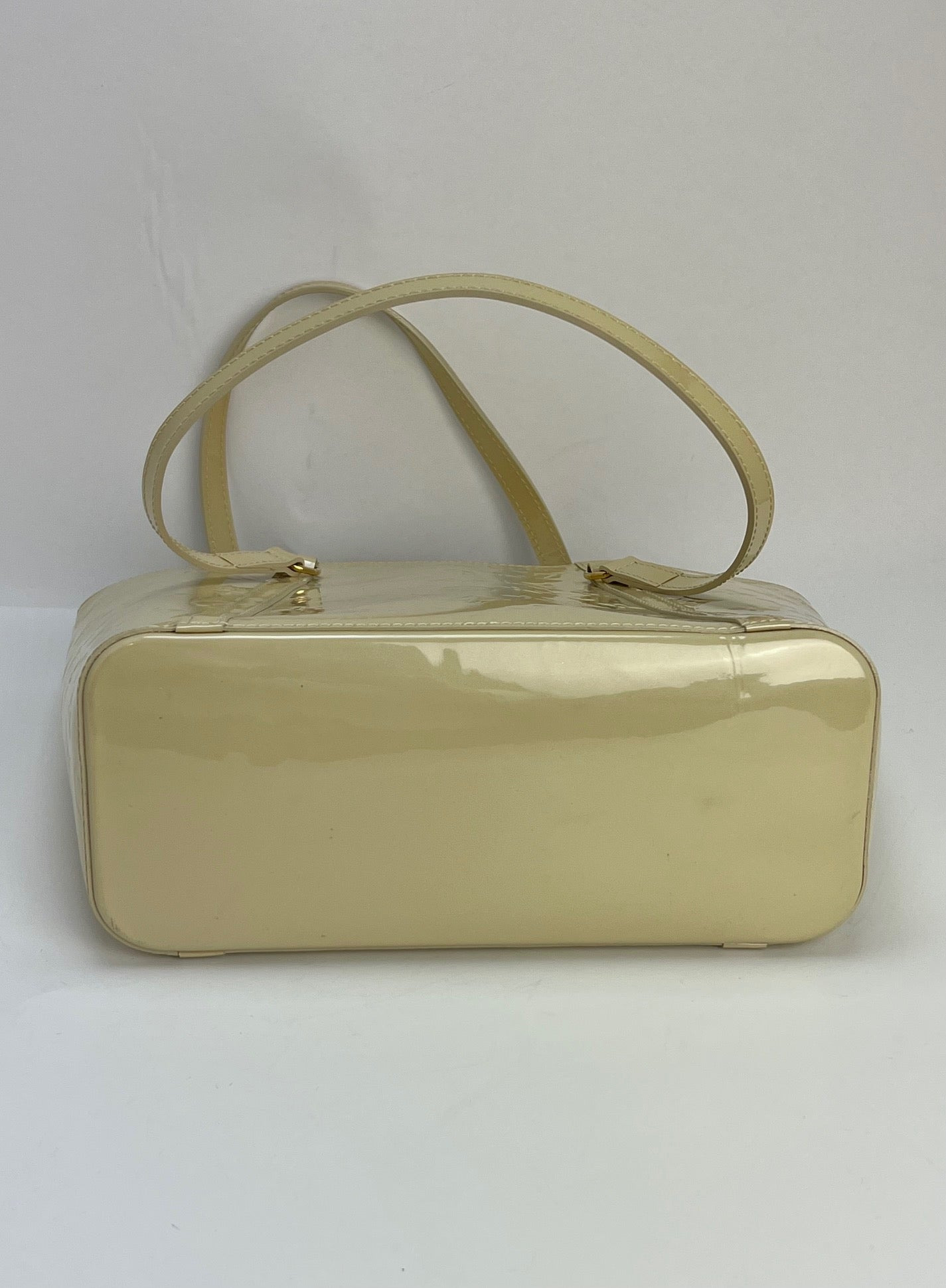 LOUIS VUITTON Monogram White Cream Vernis Avalon MM Tote Hand Shoulder Bag Pre owned - 14