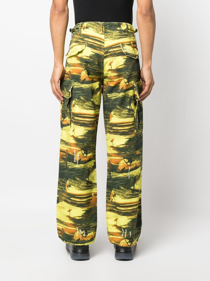 graphic-print cargo trousers 4