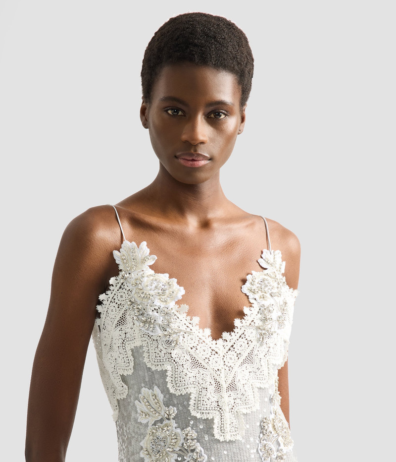 EMBELLISHED SEQUINS SLEEVELESS MIDI DRESS 6