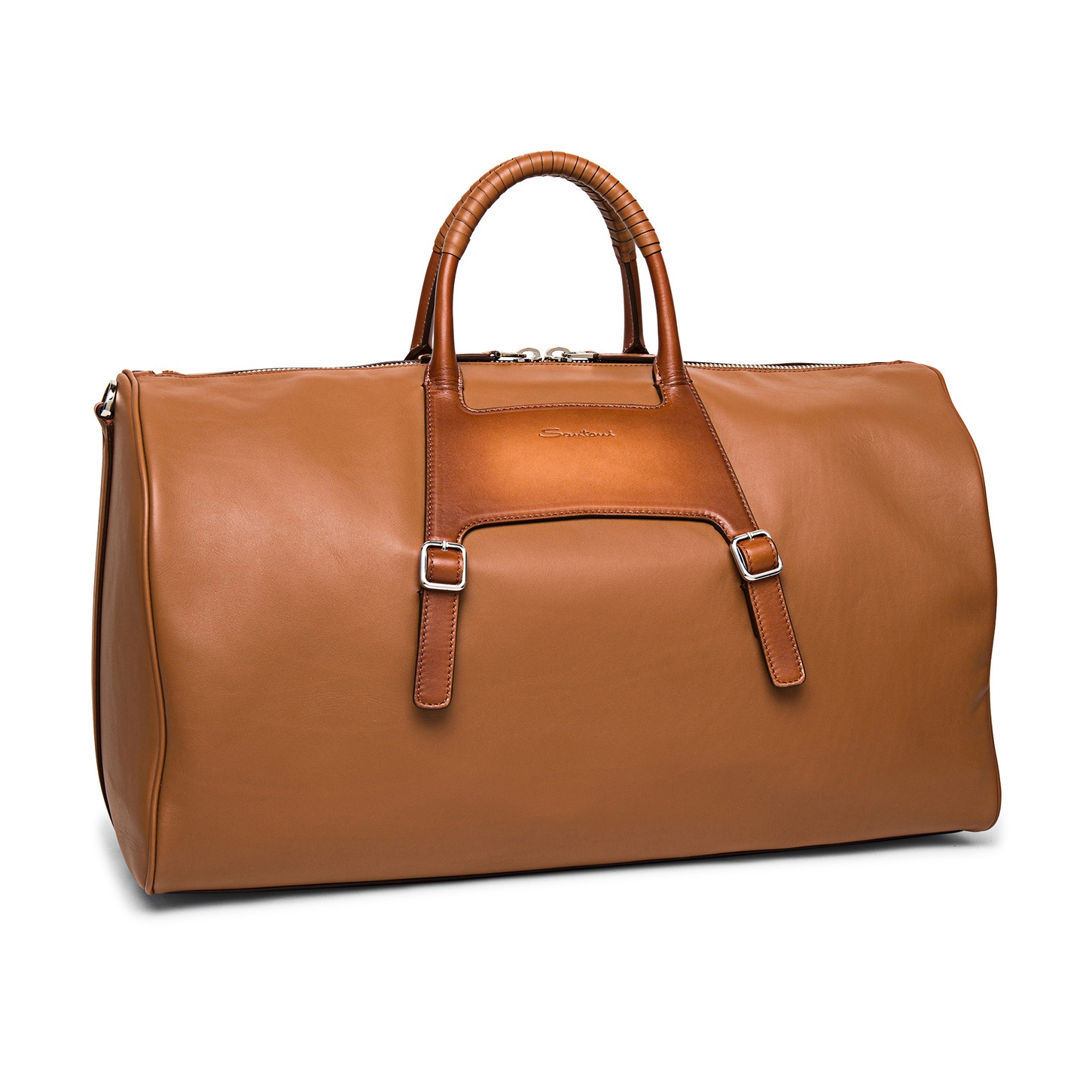 Brown leather medium weekend bag - 4