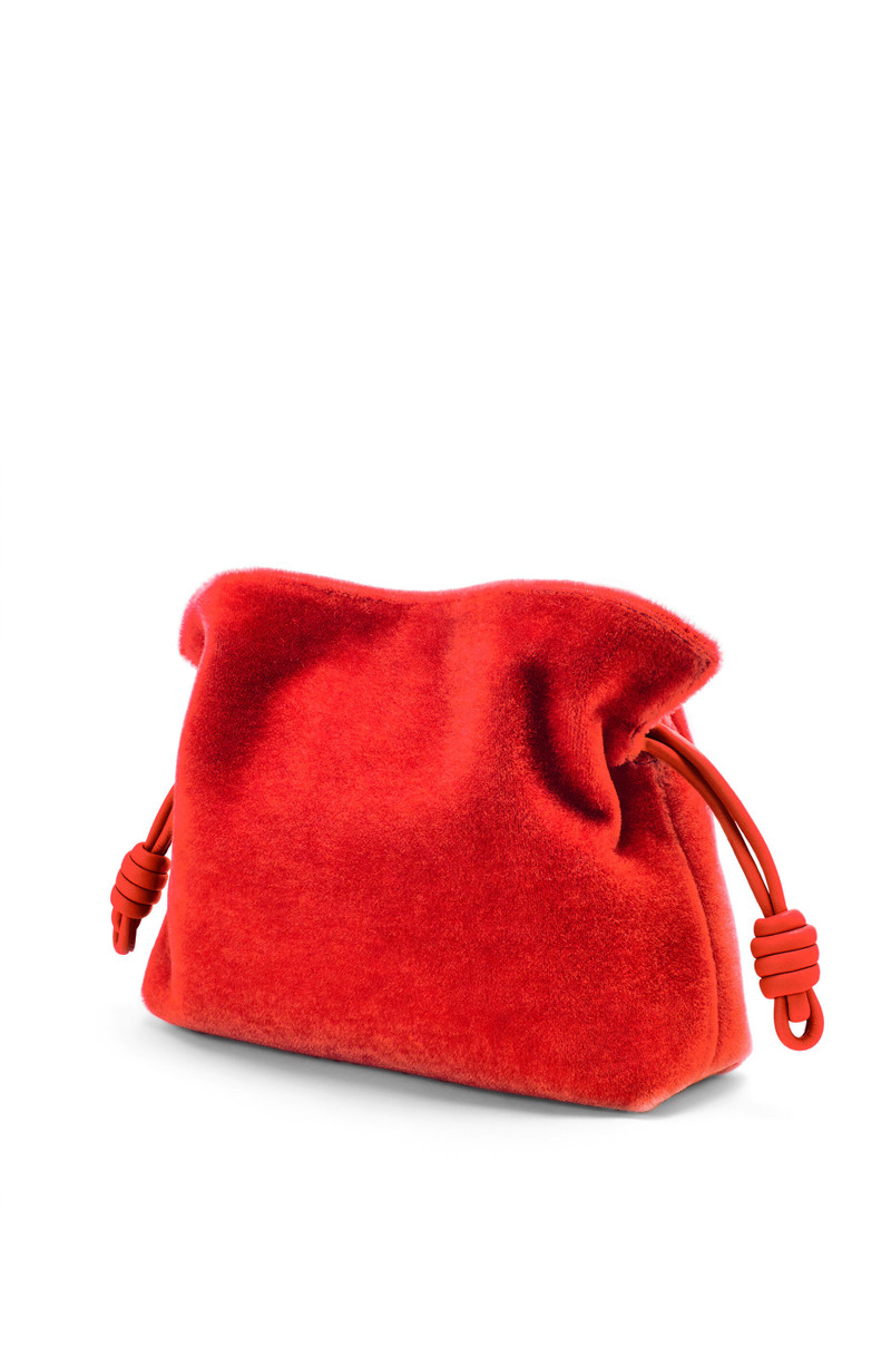 Loewe Flamenco clutch in mohair and calfskin outlook