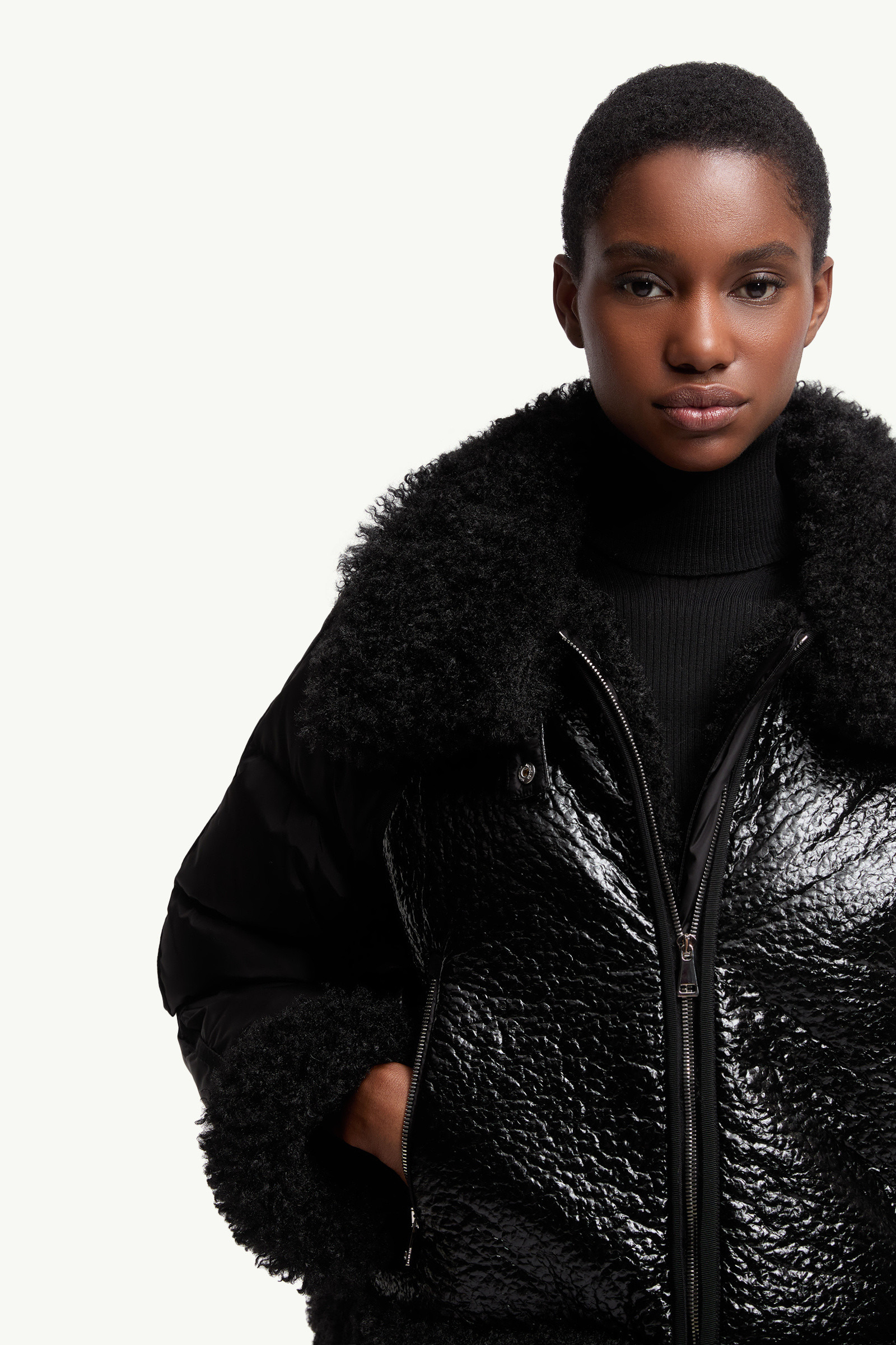 Rubrouk Teddy-Trimmed Short Down Jacket - 7