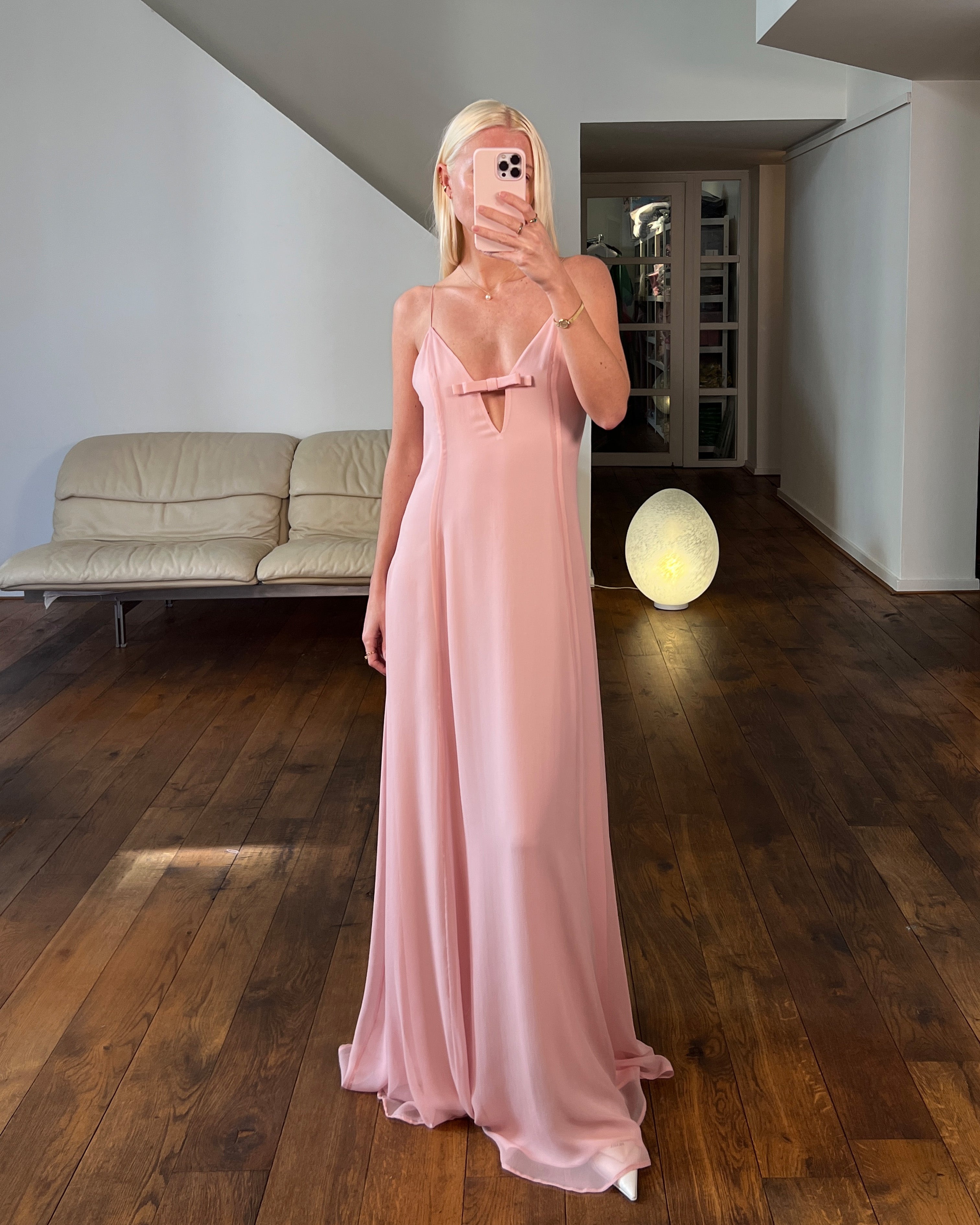open lace back dress Nana Jacqueline | Bernadette Dress (Pink) main image 1