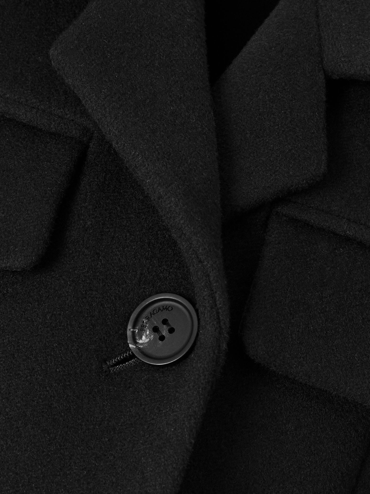 Wool and cashmere-blend coat Black - 5