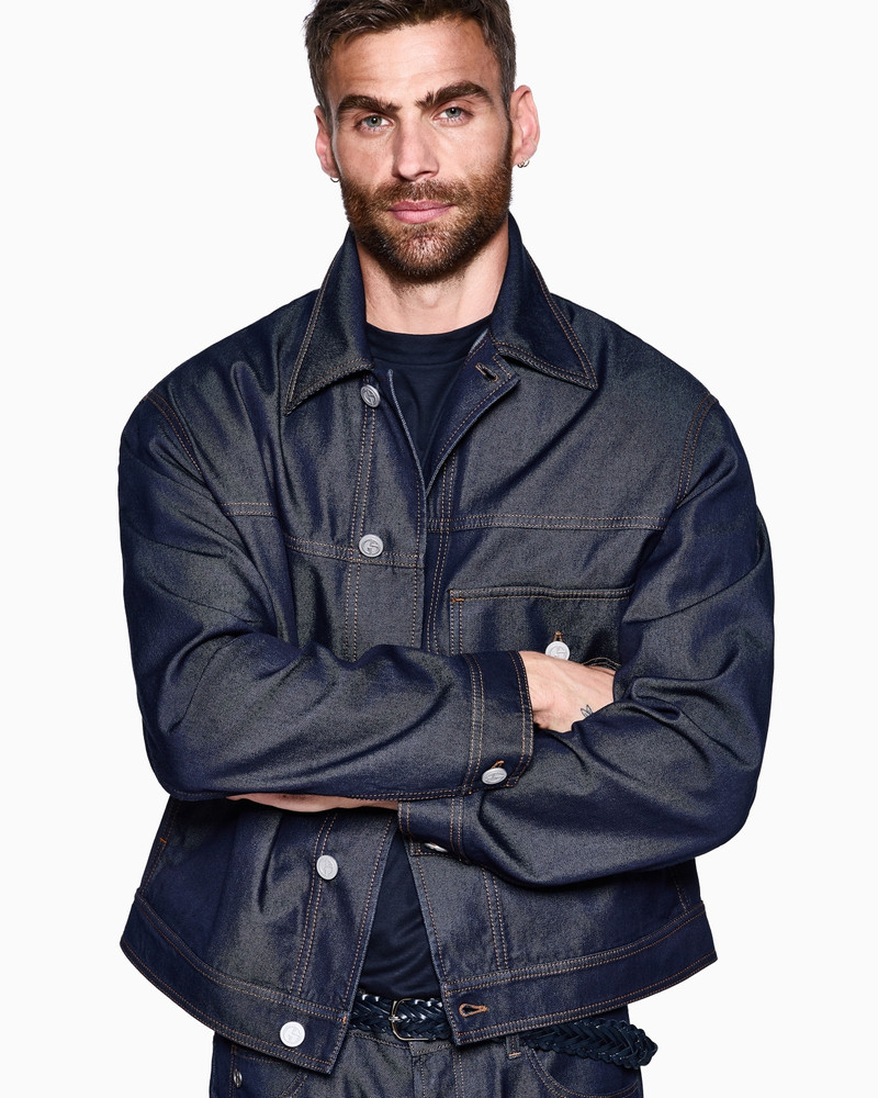 GIORGIO ARMANI COTTON AND SILK DENIM BLOUSON DENIM COLLECTION outlook