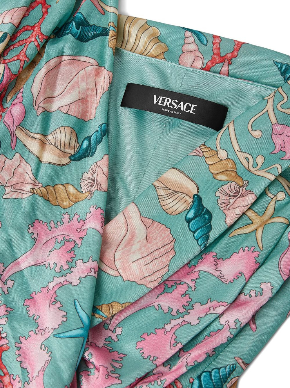 seashell-print halter-neck midi dress - 4