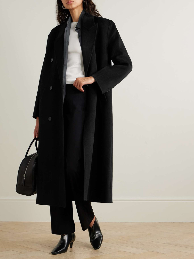 The Frankie Shop Gaia double-breasted wool-blend coat outlook