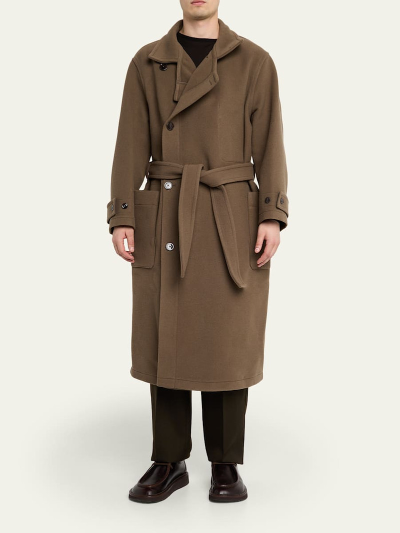Lemaire Men's Double Wool Wrap Coat outlook