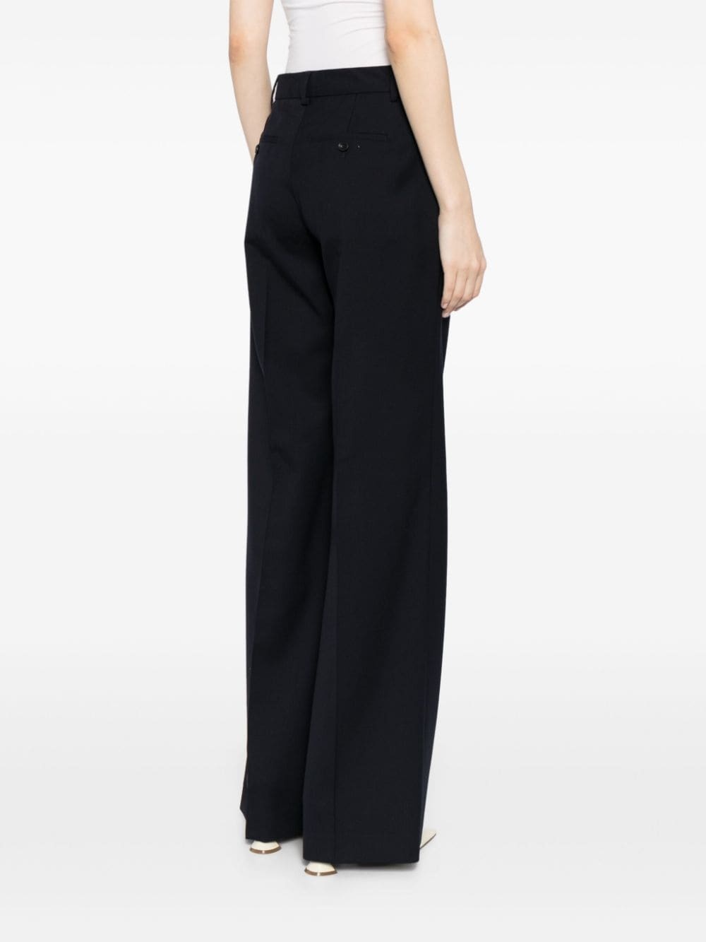 pressed-crease wool trousers - 4