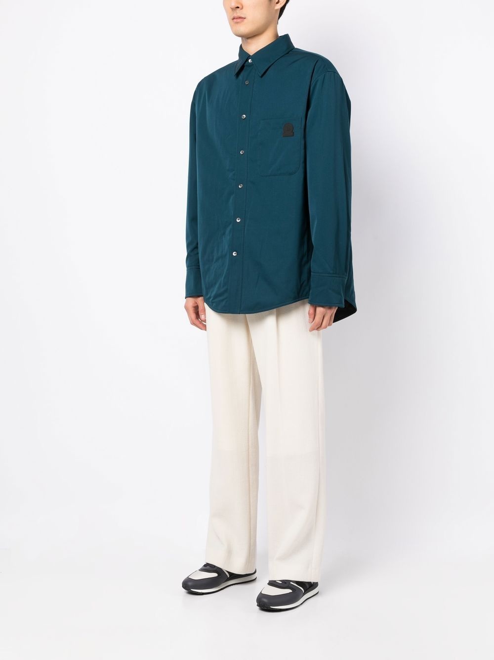 box-pleat long-sleeved shirt - 3