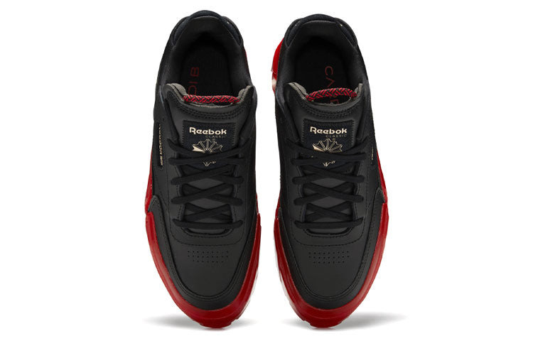 (WMNS) Reebok Club C Cardi B 'Black Vector Red' H05179 - 4
