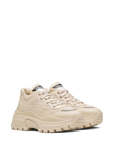 Prada leather panel chunky sneakers outlook