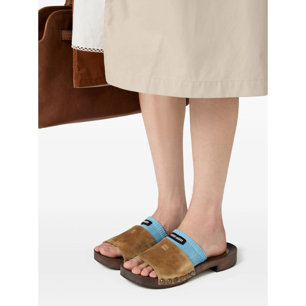 Miu Miu Brown Flip-Flops & Slides Women - 4